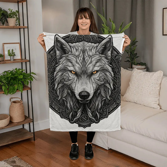 wolf coral fleece blanket - Toddcraft