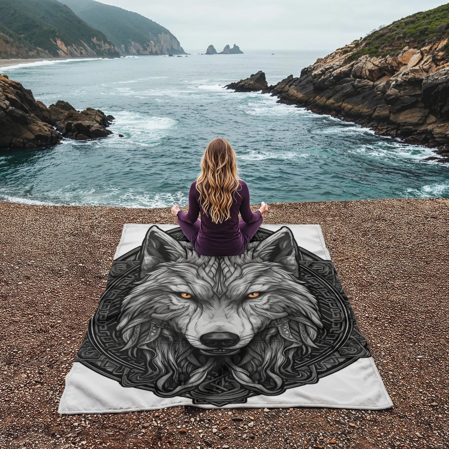 wolf coral fleece blanket - Toddcraft