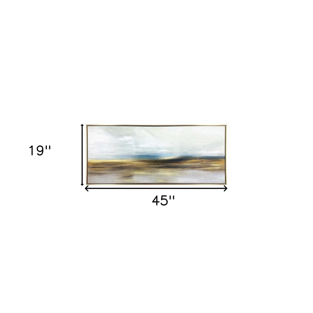 The Horizon Gold Floater Frame Painting Wall Art - Toddcraft