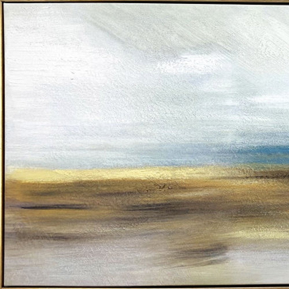 The Horizon Gold Floater Frame Painting Wall Art - Toddcraft