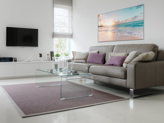 Glass Wall Art -Sea & Waves (18x28 inches - 46x72cm) - Toddcraft