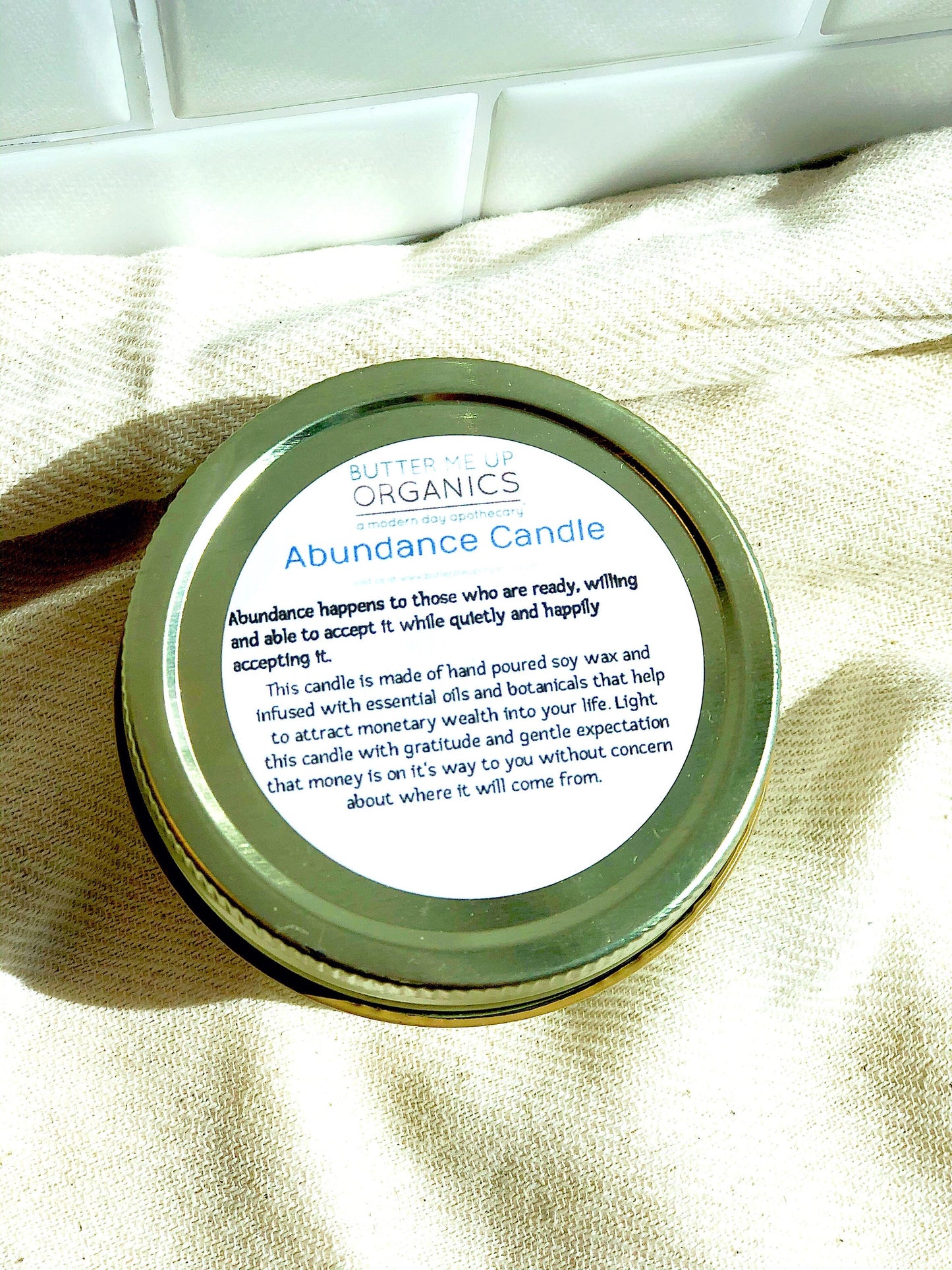 Abundance Candle / Ritual Candle / Intention Candle / Hand Poured - Toddcraft
