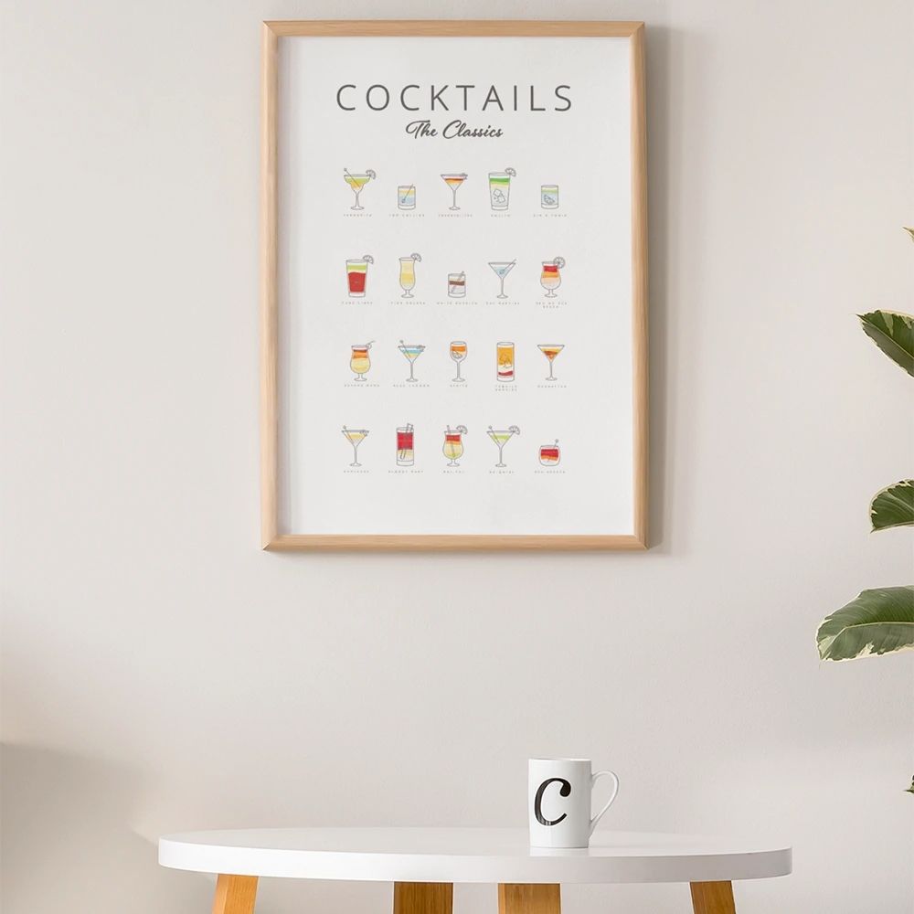 Cocktails Art Poster Decor - Toddcraft
