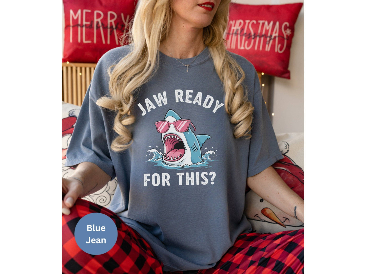 Jaw Ready For This Shark with Glasses Graphic Art T-Shirt