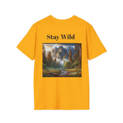 Nature Landscape T-Shirt, Unisex Softstyle Tee, Outdoor Adventure Shirt, Gift for Nature Lovers, Hiking Apparel, Travel T-Shirt