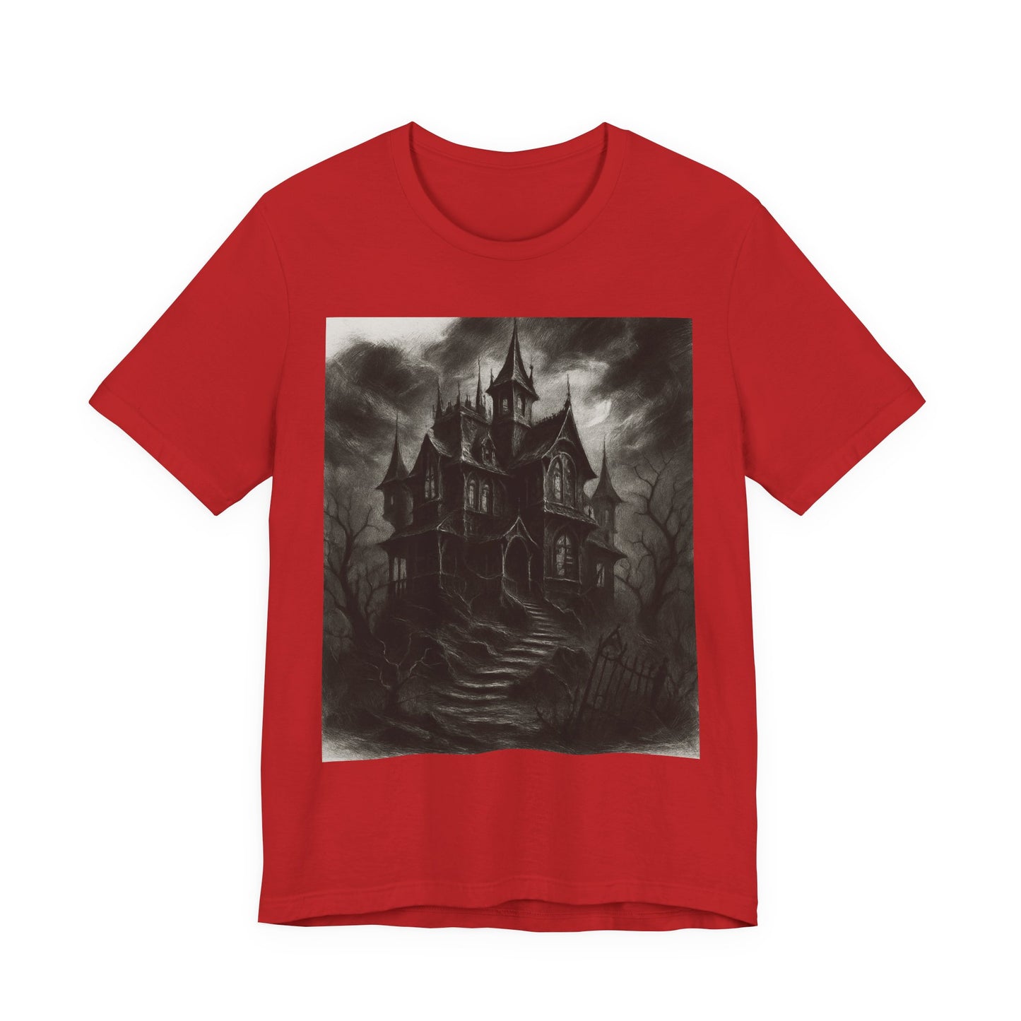 Haunted Mansion Graphic Tee — Gothic Haunted House T‑Shirt