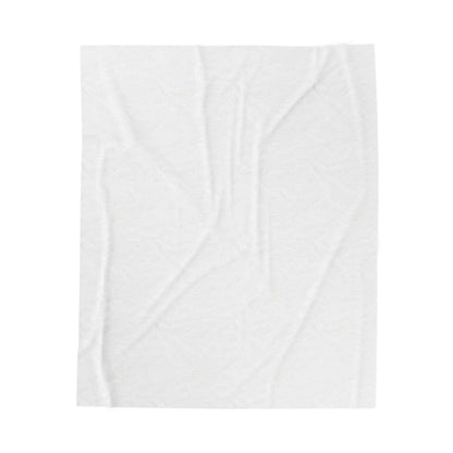 Velveteen plush blanket for dog lovers, soft and customizable, available in multiple sizes.