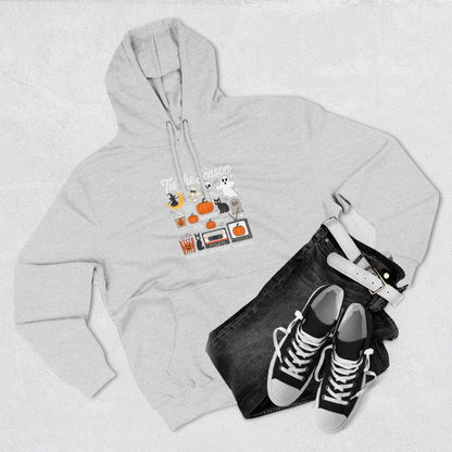 Halloween Three-Panel Fleece Hoodie, Cozy Fall Apparel, Spooky Season Sweatshirt, Ghostly Hoodie, Pumpkin Outfit - Toddcraft