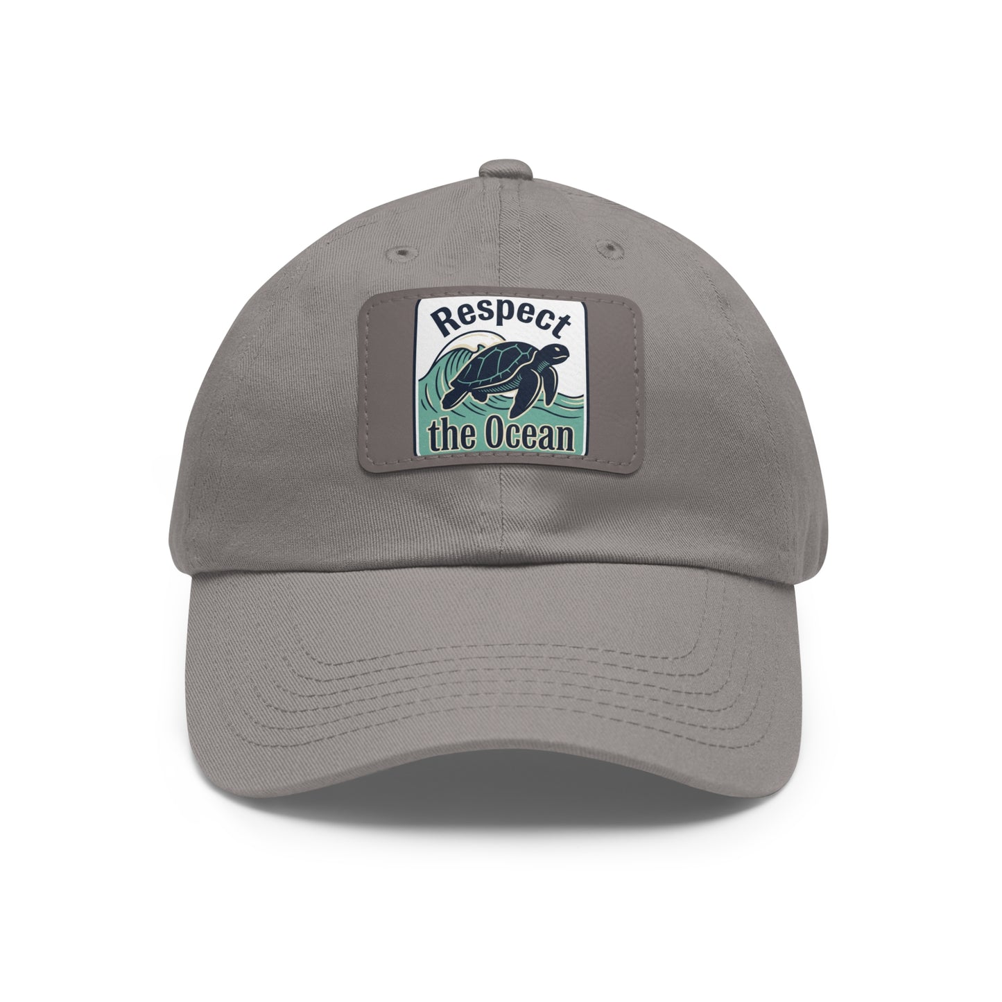 Respect the Ocean Leather Patch Dad Hat