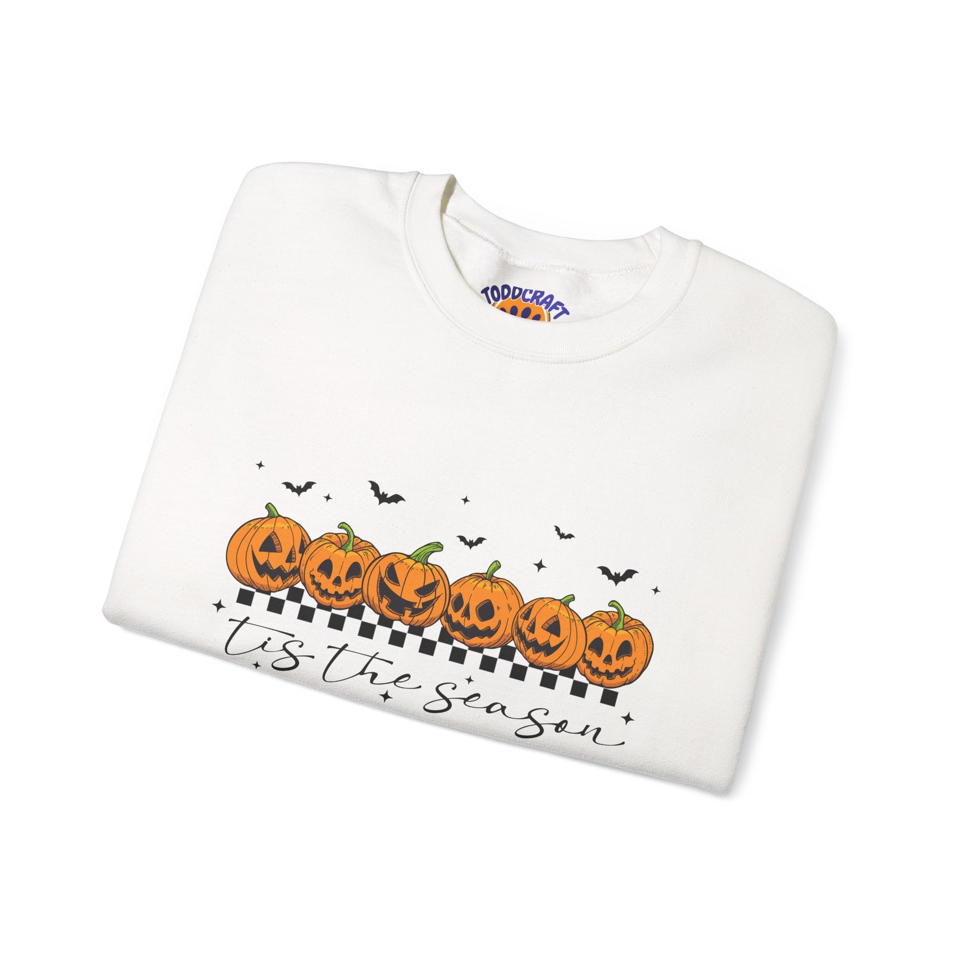 Halloween Pumpkin Crewneck Sweatshirt, Cozy Fall Sweatshirt, Unisex Halloween Apparel, Pumpkin Lover Gift, Spooky Season Clothing - Toddcraft