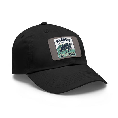 Respect the Ocean Leather Patch Dad Hat
