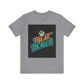 Unisex jersey short sleeve tee with "Treat Dealer" graphic on gray fabric.