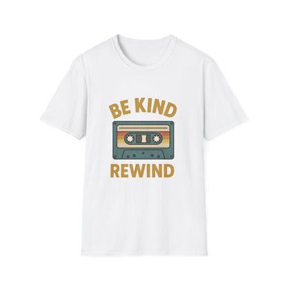 Retro Cassette Tape T-Shirt - Be Kind Rewind, Vintage Tee, Music Lover Gift, Casual Wear, Nostalgic Fashion