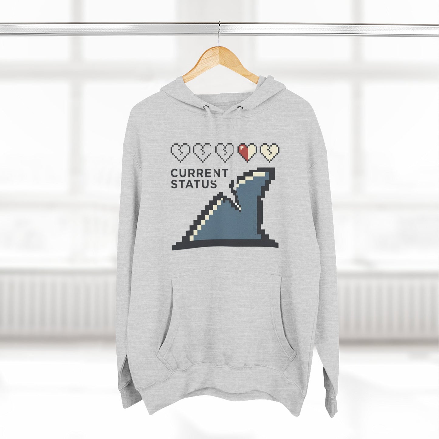 Hoodie — Pixel Wave "Current Status" Gamer Hoodie