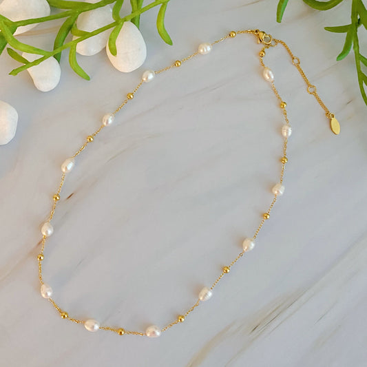 Ashley Freshwater Pearl Necklace – Elegant Real Pearl Jewelry for Women, Brides & Gifts