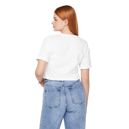 Proud Parent Unisex Short Sleeve Tee in white, featuring a stylish back view and casual fit.