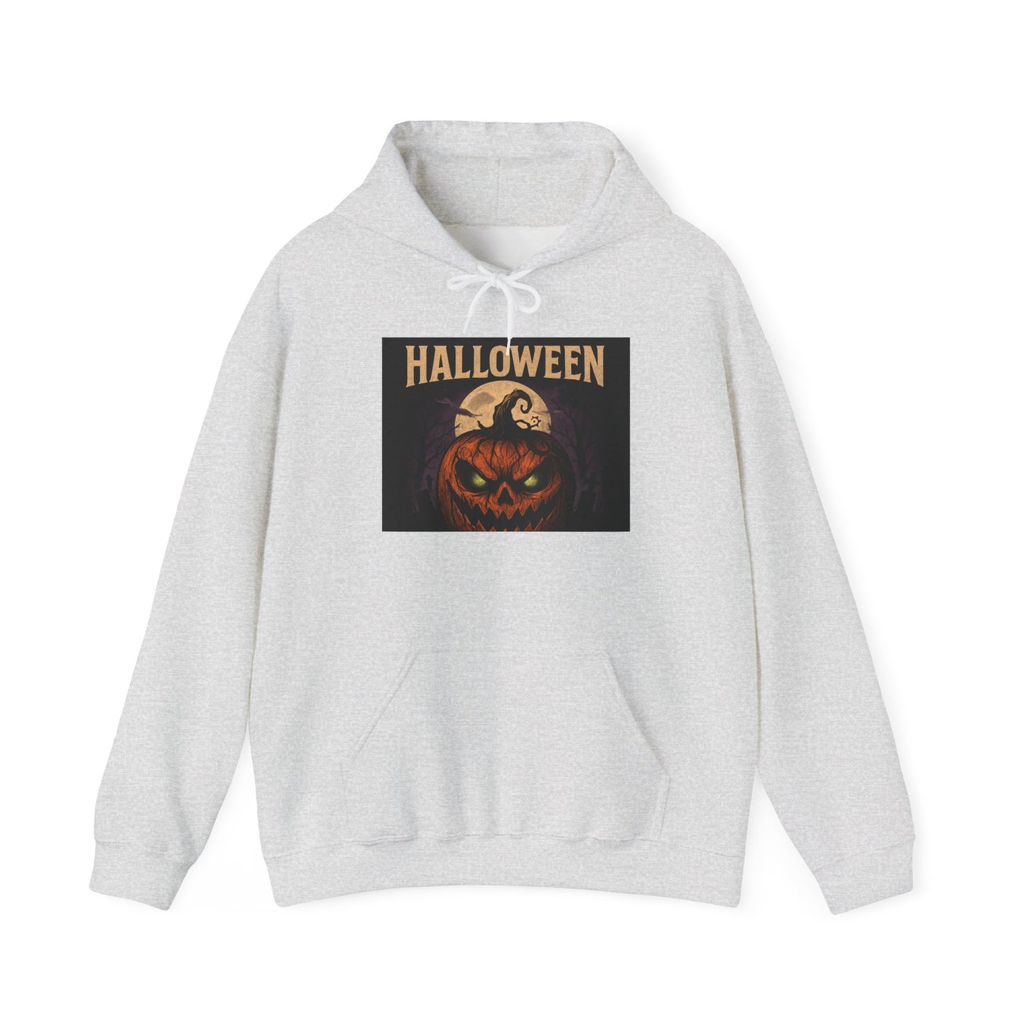 Halloween Jack-O'-Lantern Hoodie — Vintage Scary Pumpkin Pullover