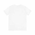 Unisex jersey short sleeve tee in white, featuring a classic crew neck design.
