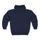 Unisex Heavy Blend™ Full Zip Hooded Sweatshirt, navy, back view.