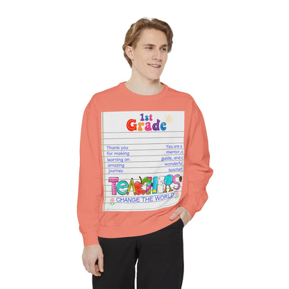 Teacher Appreciation Sweatshirt, Garment-Dyed Pullover, Perfect Gift for Teachers, End of School Year, Back to School, Fun Fashion