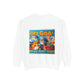 Unisex "Life Goal Pet All Dogs Today" sweatshirt with colorful dog design, cozy for dog lovers and animal enthusiasts.