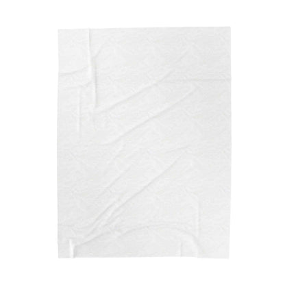 Velveteen plush blanket for dog lovers with customizable one-sided print, available in three sizes.