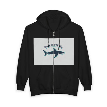 Shark People Only Zip Hoodie – Graphic Shark Lover Full-Zip Sweatshirt