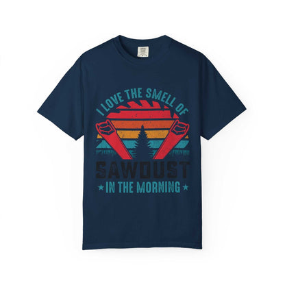 Comfort Colors 1717 unisex garment-dyed t-shirt with sawdust graphic.