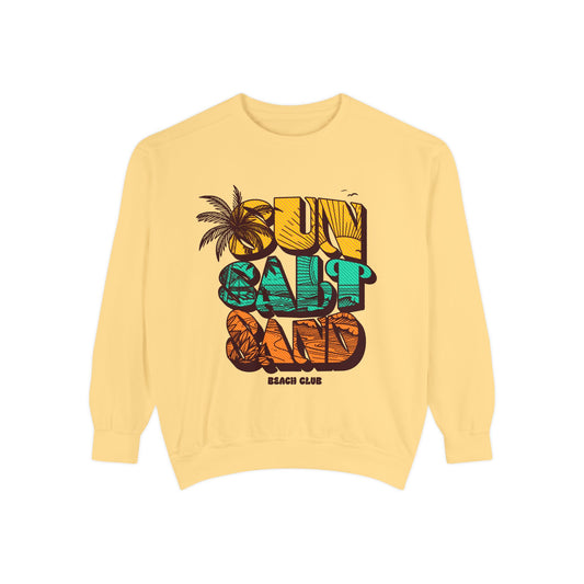 Beach Vibes Sweatshirt | Sun Salt Sand | Unisex Hoodie for Summer, Vacation, Gift, Beach Lovers, Casual Wear