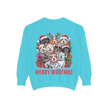 Festive Dog Sweatshirt, Merry Woofmas Sweatshirt, Unisex Holiday Clothing, Dog Lover Gift, Christmas Sweater, Cozy Winter Apparel