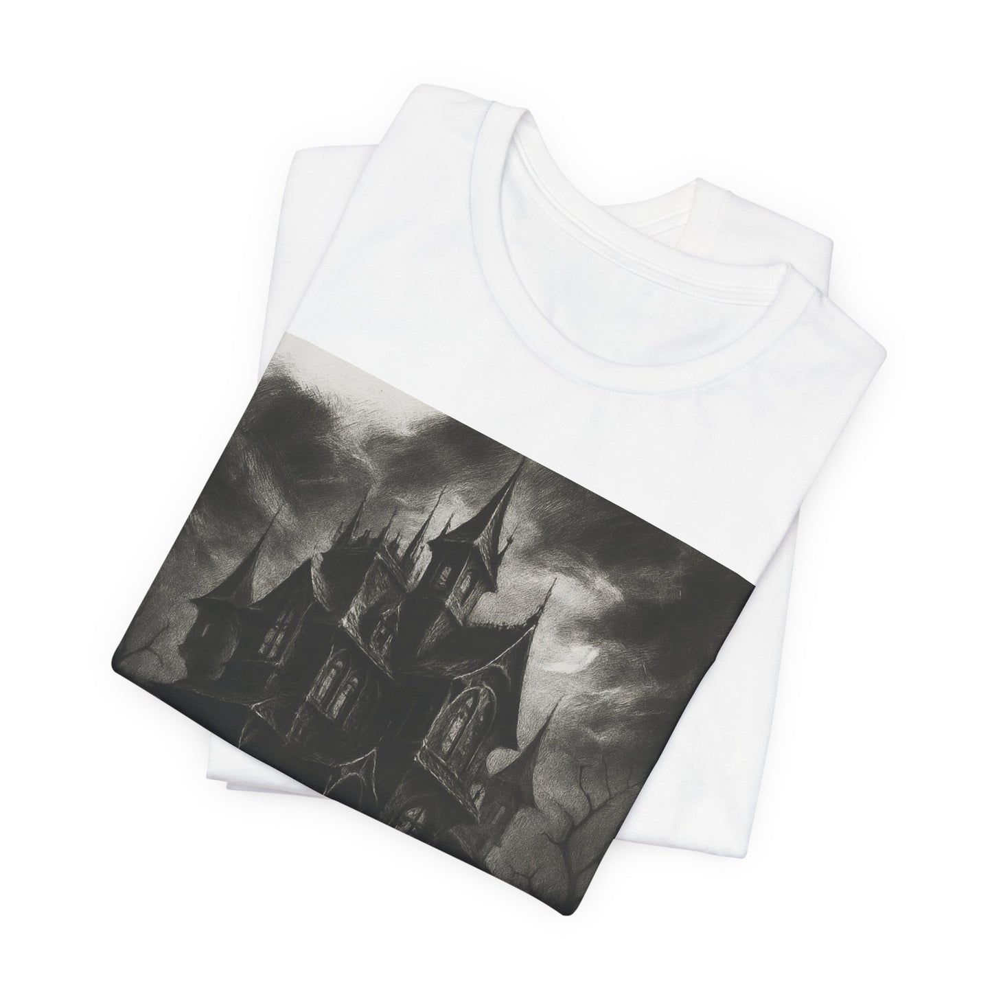 Haunted Mansion Graphic Tee — Gothic Haunted House T‑Shirt