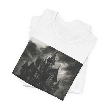 Haunted Mansion Graphic Tee — Gothic Haunted House T‑Shirt