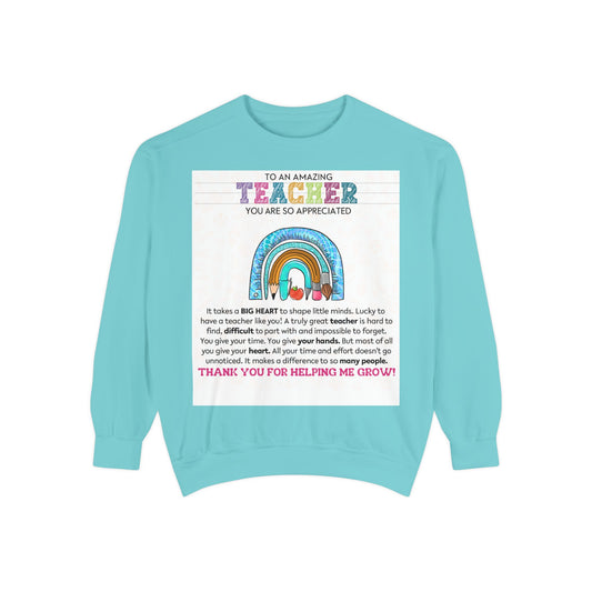 Thank You Teacher Sweatshirt | Appreciation Gift for Educators | Unisex Garment-Dyed Pullover | Rainbow Design | Perfect for Teacher [...]