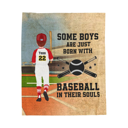 Baseball Velveteen Plush Blanket - Sports Themed Throw for Boys