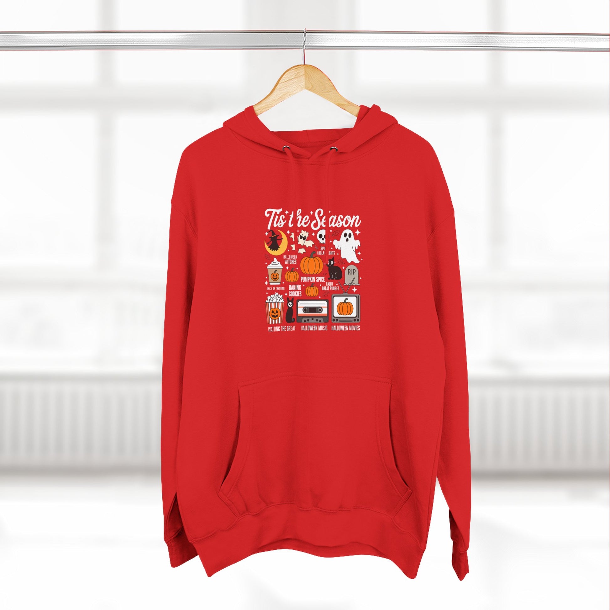 Halloween Three-Panel Fleece Hoodie, Cozy Fall Apparel, Spooky Season Sweatshirt, Ghostly Hoodie, Pumpkin Outfit - Toddcraft