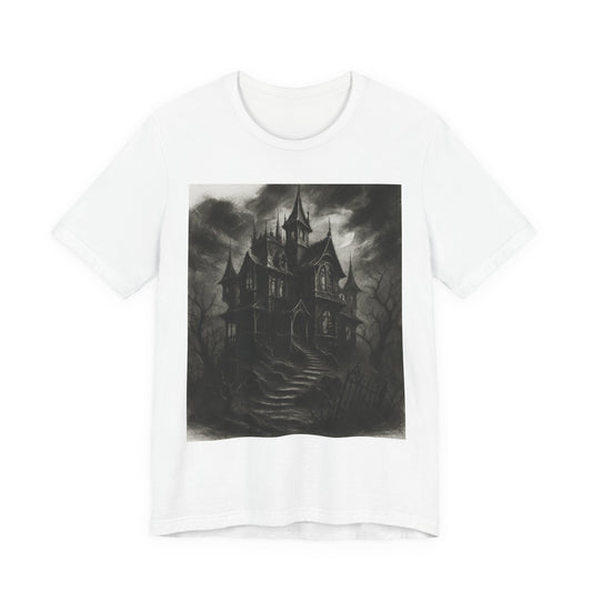 Haunted Mansion Graphic Tee — Gothic Haunted House T‑Shirt