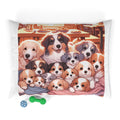 Cozy Puppy Paradise Pet Bed with playful puppy design, soft and plush for ultimate comfort.