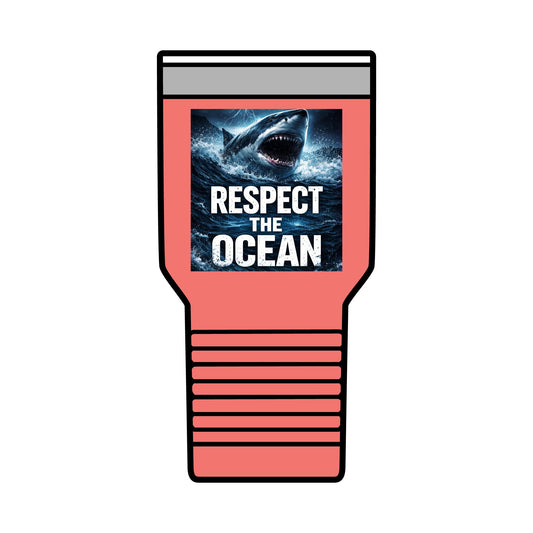 Respect The Ocean 30oz Tumbler — Shark Conservation Insulated Travel Cup