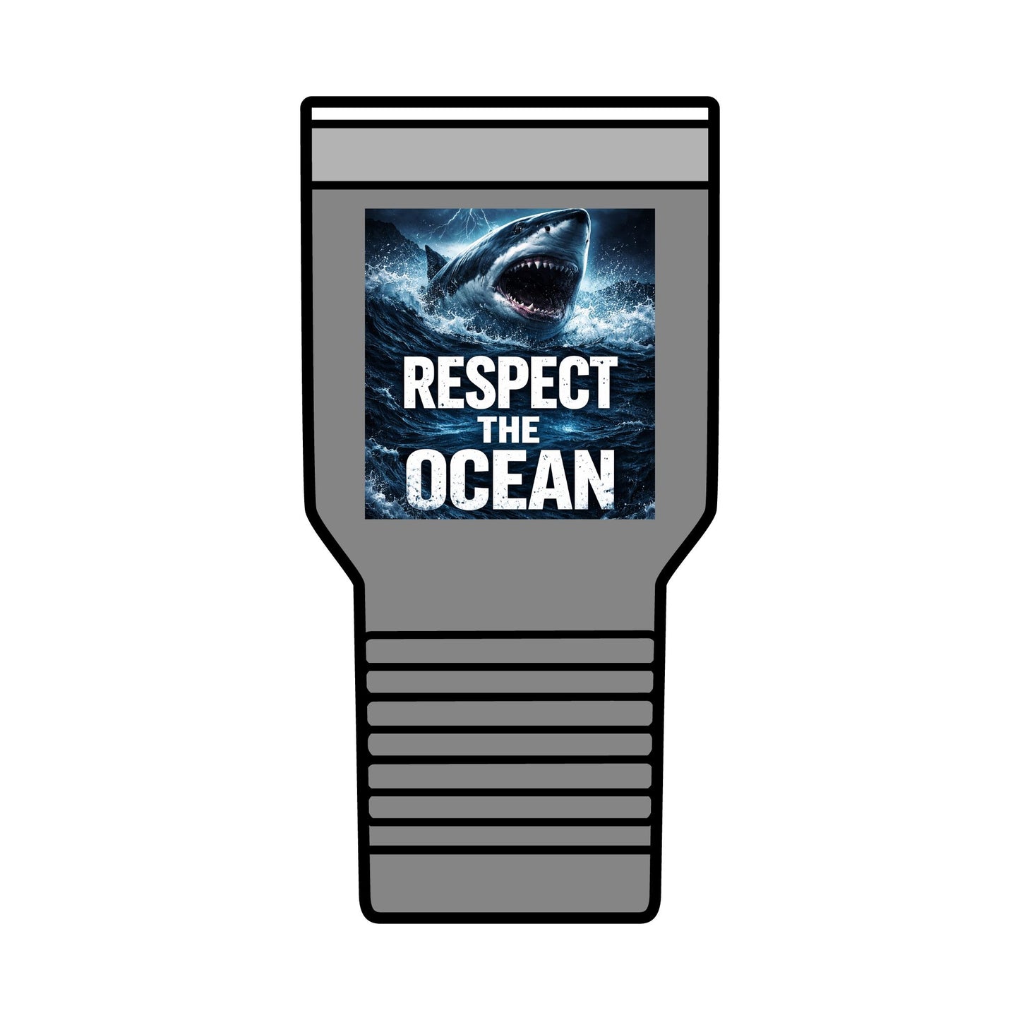 Respect The Ocean 30oz Tumbler — Shark Conservation Insulated Travel Cup