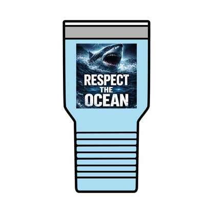 Respect The Ocean 30oz Tumbler — Shark Conservation Insulated Travel Cup
