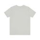 Unisex Jersey Short Sleeve Tee in soft cotton fabric, plain design, back view.