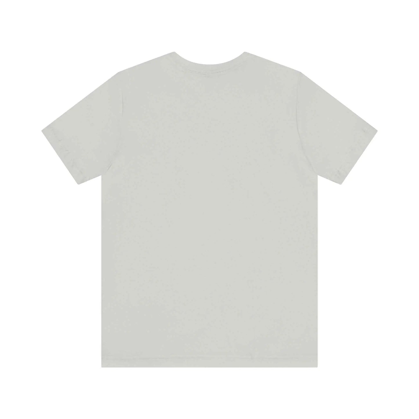 Unisex Jersey Short Sleeve Tee, classic fit, soft cotton, ribbed collar, light grey.
