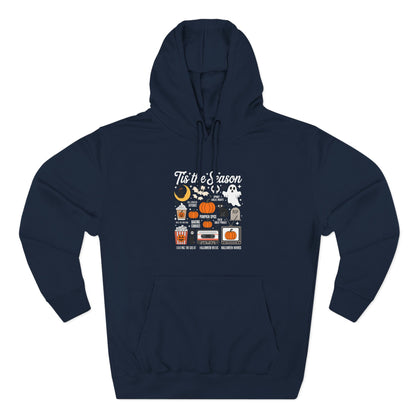 Halloween Three-Panel Fleece Hoodie, Cozy Fall Apparel, Spooky Season Sweatshirt, Ghostly Hoodie, Pumpkin Outfit - Toddcraft