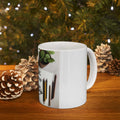 Paw-some Nap Ceramic Mug with glossy finish in cozy setting, ideal gift for cat lovers.