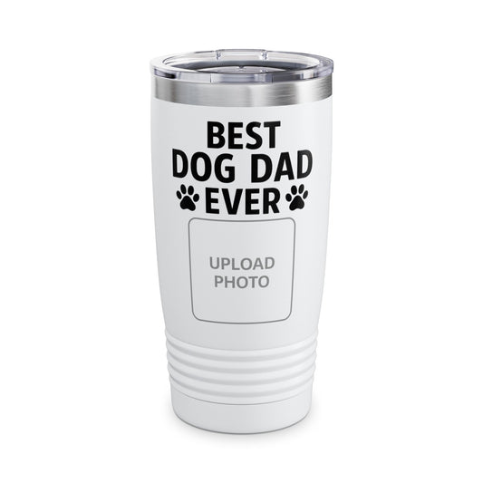 Best Dog Dad Ever Ringneck Tumbler, 20oz | Personalized Gift for Pet Lovers, Travel Mug for Dads, Dog Owner Accessories, Gifts for [...] - Toddcraft