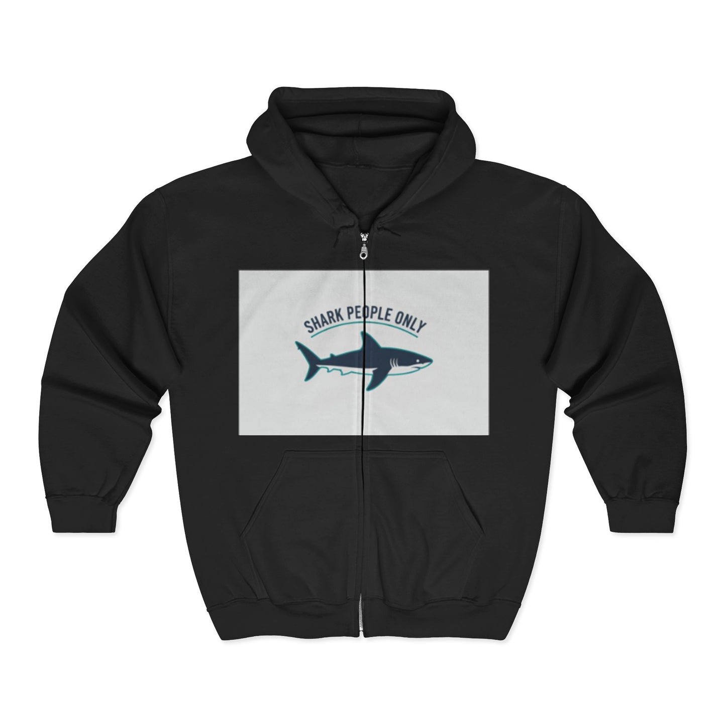 Shark People Only Zip Hoodie – Graphic Shark Lover Full-Zip Sweatshirt