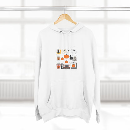 Halloween Three-Panel Fleece Hoodie, Cozy Fall Apparel, Spooky Season Sweatshirt, Ghostly Hoodie, Pumpkin Outfit - Toddcraft