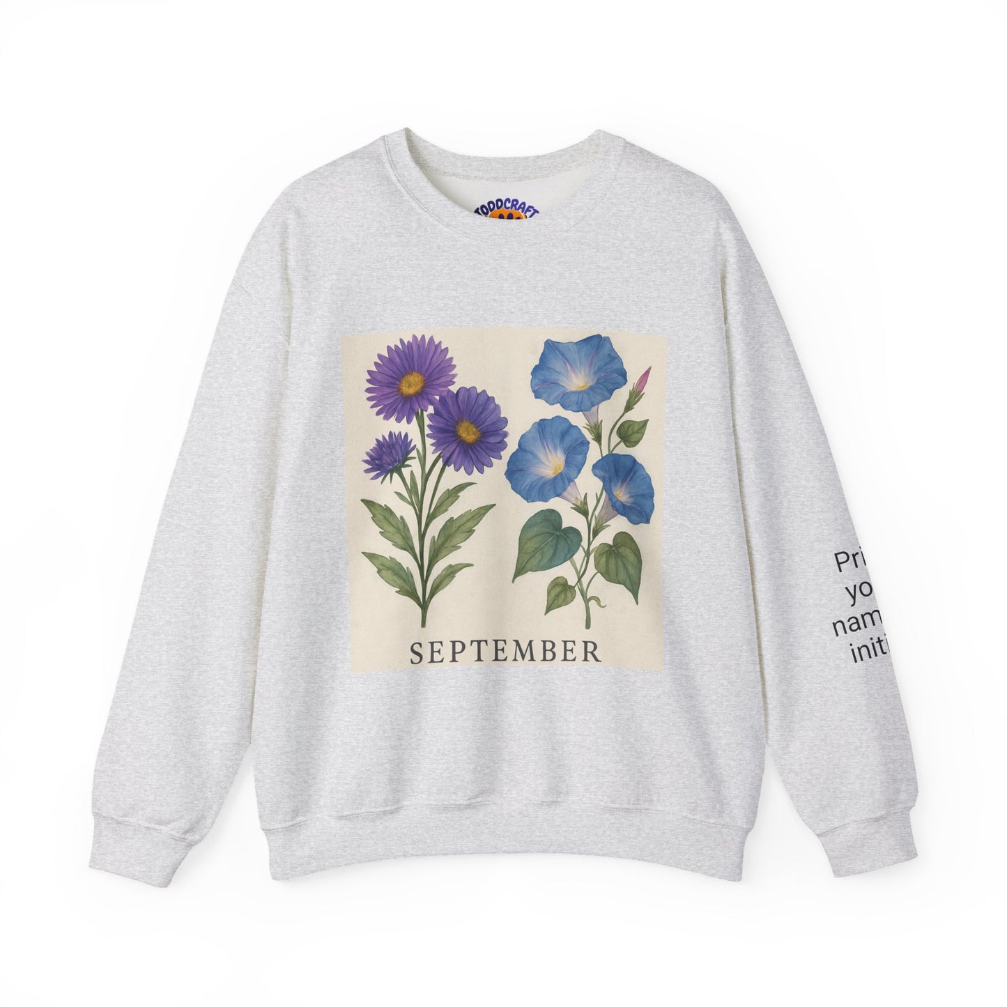 Personalized Crewneck Sweatshirt with Initials - Custom Unisex Pullover