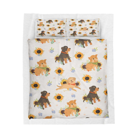 velveteen plush blanket dog lovers Velveteen plush blanket with dog print and sunflower pattern, perfect for dog lovers.