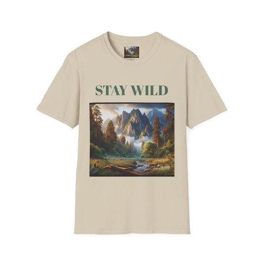 Nature Landscape T-Shirt, Unisex Softstyle Tee, Outdoor Adventure Shirt, Gift for Nature Lovers, Hiking Apparel, Travel T-Shirt